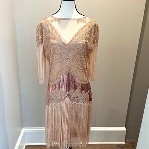 COPY - Gorgeous 1920’s vintage style cocktail dress in Champagne